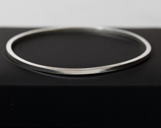 Handmade Square Sterling Silver Stacking Bangle
