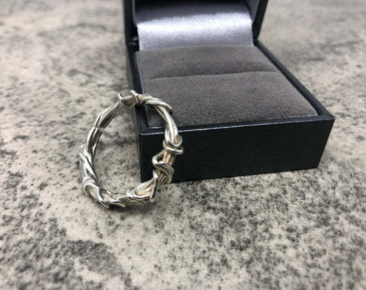 Solid Silver Twist Ring